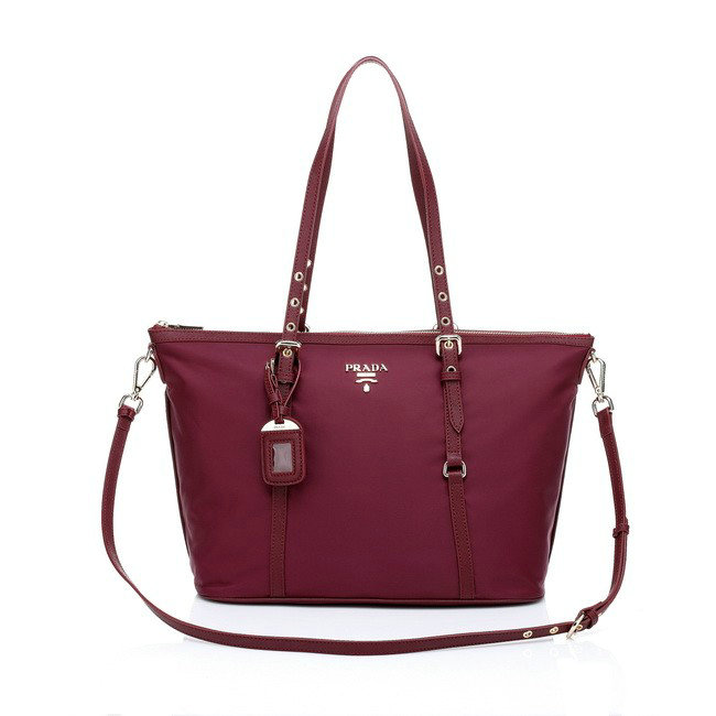 2014 Prada tessuto Large Shopping Tote Bag BN4253 dark red